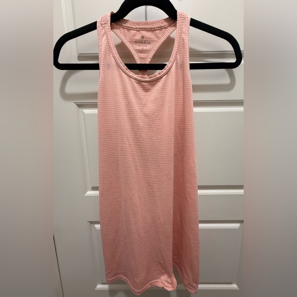 Athleta. Women’s Racerback Athletic Tank. Striped Peach. Size Small.